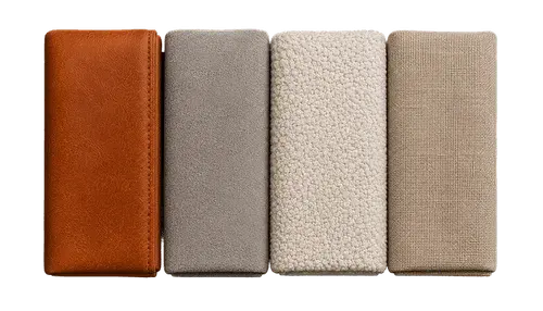 Textiles de canapé adaptés au nettoyage professionnel par injection-extraction et soin du cuir.