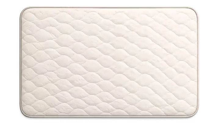 Matelas blanc matelassé assaini par traitement vapeur haute température anti-acariens et anti-taches MySwissClean